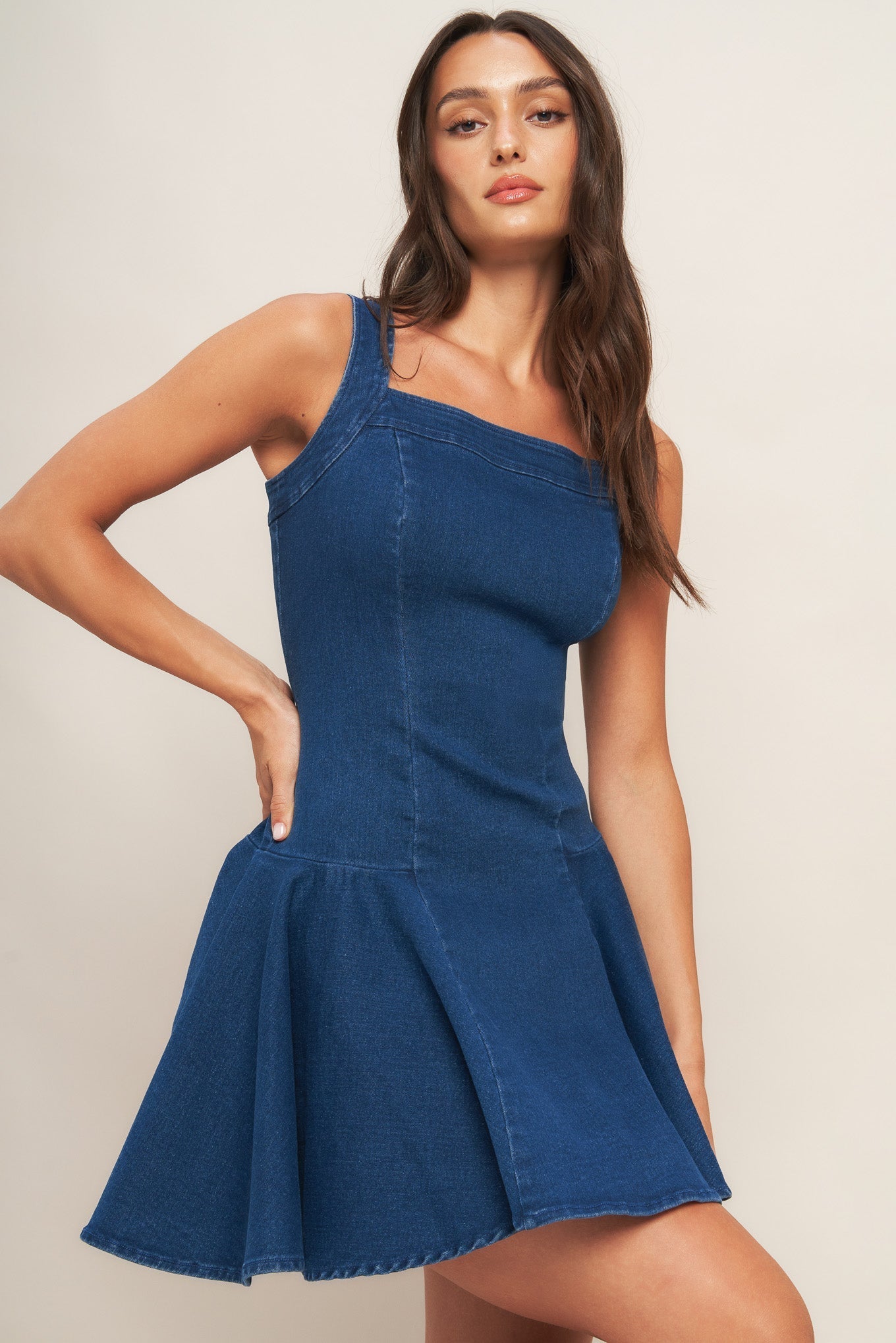 RODEO BREEZE DENIM MINI DRESS Flying Tomato